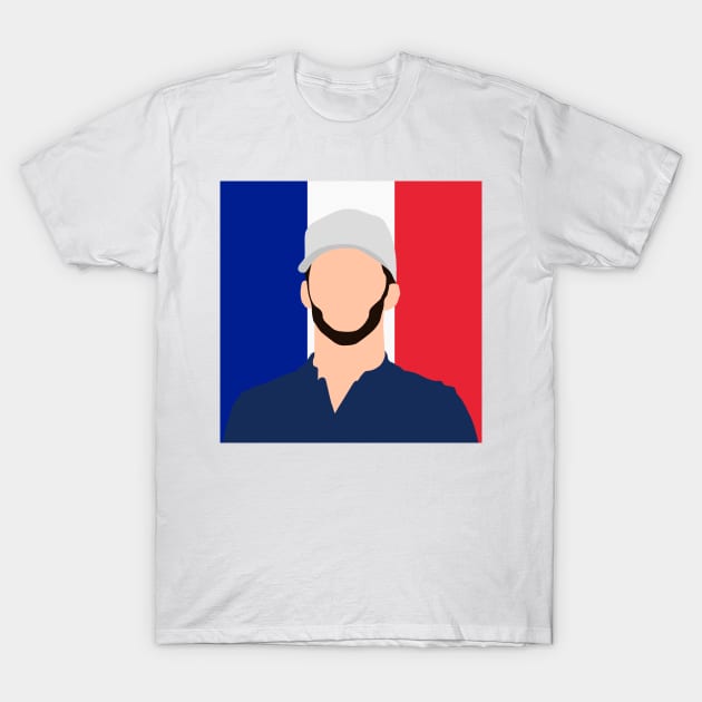 Pierre Gasly Face Art - Flag Edition T-Shirt by GreazyL